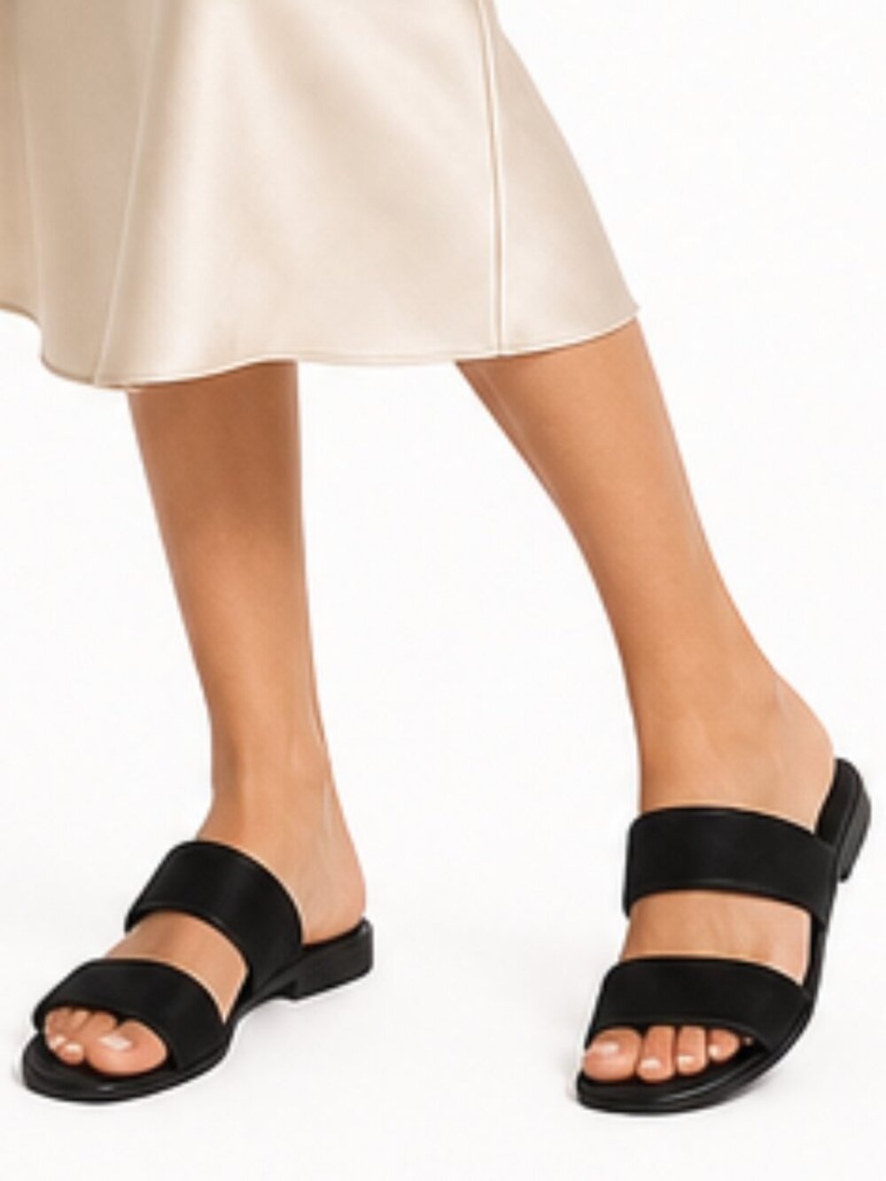 Sam Edelman Circus Black Strappy Slides 7.5
